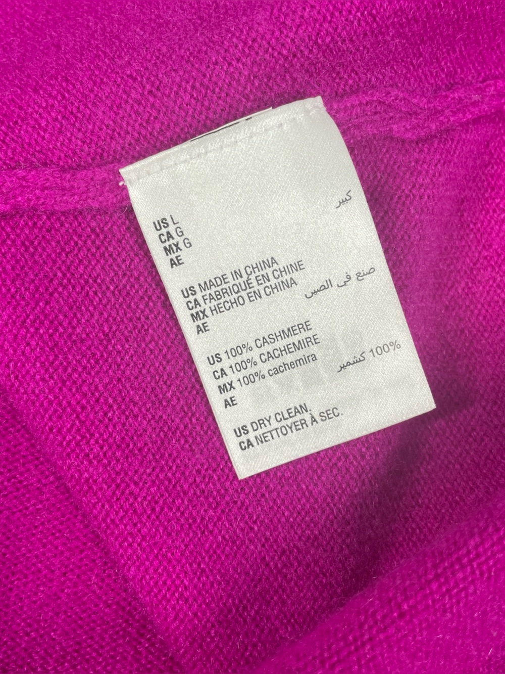 Charter Club Luxury Pure Cashmere Crewneck Sweater Size L Pink Long-sleeve L/S - Picture 5 of 6